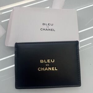 CHANEL Black and Gold Card Holder